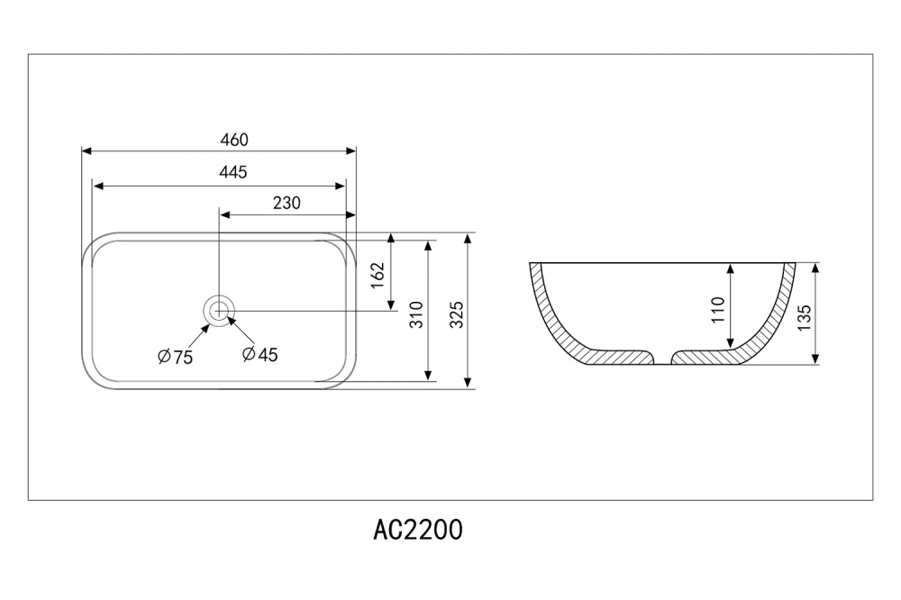 �������� ��������� ABBER Rechteck AC2200MG ����� �������
